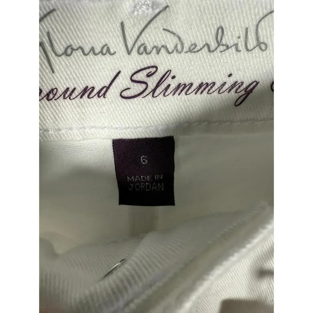 NWT Gloria Vanderbilt Amanda Skimmer Cropped Pants - White, Size 6